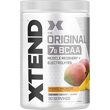 XTEND Original BCAA Powder Mango Madness | Sugar Free Post Workout Muscle Recovery Drink with Amino Acids | 7g BCAAs for Men & Women| 30 Servings