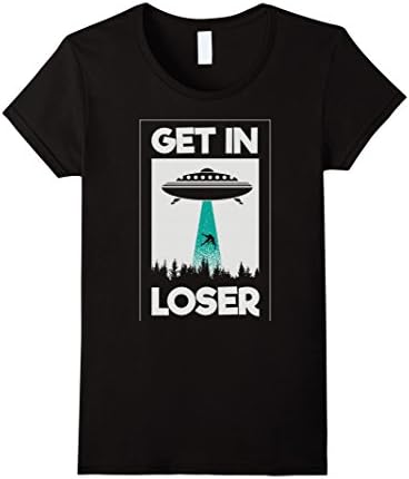 Womens Alien T-Shirt For Extraterrestrial Life Enthusiasts Large Black