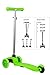 SHENEN Scooter for Kids, 3 Wheel Kick Scooter for Toddlers with Led Flashing PU Wheels, for Boys and Girls(Green)