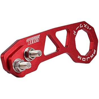 EIOUMAX Rear Tow Towing Hook for Universal Car Auto Trailer Ring Aluminum Racing Trailer Hook Red