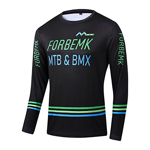 FORBEMK Men's Mountain Bike Shirts Long Sleeve MTB