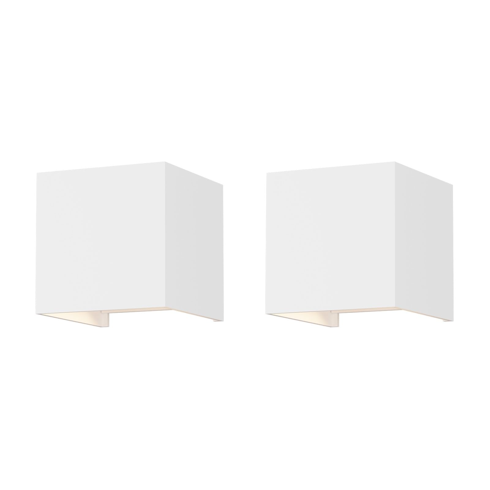 Klighten 2PCS 12W LED Outdoor Wall Lamps, up and Down Adjustable Light Beam,Waterproof IP65 for Outdoor Wall Light, Natural White 4000K-4500K,Indoor Decorative Wall Lamps, White