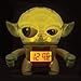 BulbBotz Star Wars Yoda Kids Light up Alarm Clock | Green/Brown | Plastic | 7.5 inches Tall | LCD Display | boy Girl | Official