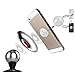 Magnetic Car Mount With Better Aluminium Plate Universal Magnetic Cell Phone Holder Dashboard Mount For iPhone 8 7Plus 6 Plus 5 Samsung S3 4 5 Note 6 Alomst All Smartphone (Silver)