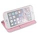 Nouske iPhone 6/6S Flip Folio Wallet Stand up Credit Card Holder Leather Case Cover Holster/Magnetic Closure/TPU bumper/360 Full Body Protection, Rose Gold
