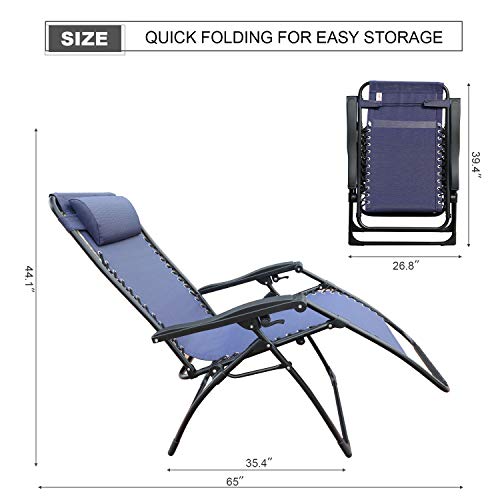 GOLDSUN Zero Gravity Chair Patio Folding Lawn Lounge Chairs Outdoor
