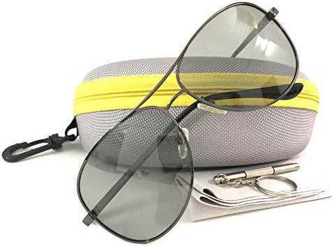OwO Photochromic Aviator Polarized Sports Sunglasses Driving Glasses for Men Women Anti-glare UV Protection, Large