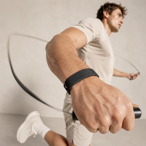 Nylon Band Compatible with Google Fitbit Air, Breathable Replacement Strap with Plastic Buckle, Micro-Adjustable Performance Loop for Screenless Fitness Tracker