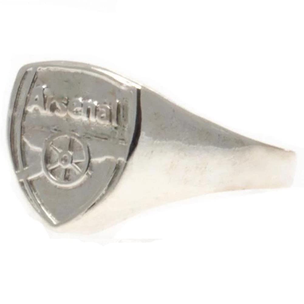 Arsenal F.C. Silver Plated Crest Ring Medium