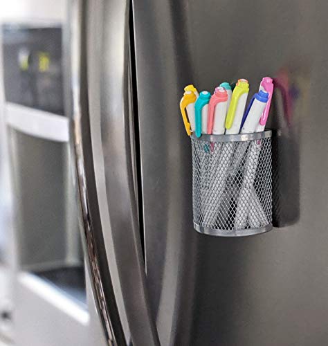 image for Ember Fox Magnetic Pen/Pencil Mesh Metal Basket/Holder/Container/Stora