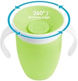 Munchkin Miracle 360 Sippy Cup 6 Months Plus Green with Handles 7oz view 3