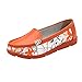 Fheaven Women Flats Shoes Slip On Comfort Shoes Flat Shoes Loafers (US:7, orange)