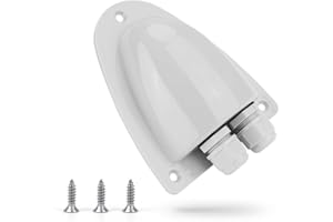 BougeRV Solar Weatherproof Double Cable Entry Gland, Cable Through RV roof Solar Junction Box abs Entry housing for 14AWG to 10AWG Solar Cables for Solar Project on RV, Campervan, Boat, Van（Gray）