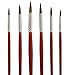 Attmu Paintbrushes (6 Pack), Long Handle Round Brush Set, Art Paint Brushes for Acrylic, Oil, Watercolors