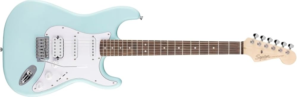 Fender Squier Debut HSS Stratocaster Laurel Fingerboard Daphne Blue White