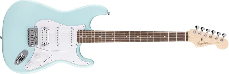 Fender Squier Debut HSS Stratocaster Laurel Fingerboard Daphne Blue White