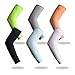 YISEVEN Adult's Sports Compression Arm Sleeves Basketball Shooting Shooter Sleeves Golf Football Accessories Baseball Sun UV Protection Running 3/4 Shirts – Men & Women Black (1 Pair)