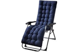 Moonase 67 Inch Patio Chaise Lounger Cushion, IndoorOutdoor Rocking Chair Sofa Cushion with Ties and Top Cover,Non-Slip Sun Lounger Rocking Chair Swing Bench Cushion, Navy