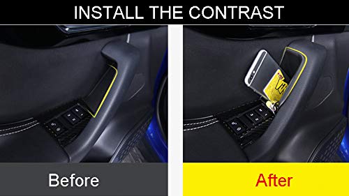 2PCS Plastic Black Interior Front Door Armrest Organizer Tray Storage Box for Jaguar F-Pace X761 2016-2018 (Only for Left Handle Drive)