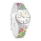 Swatch Tadelakt Dial Silicone Strap Ladies Watch LK389