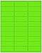 600 Blank Labels 2-5/8" X 1" Fluorescent Neon Green Color Avery 5160 Size InkJet or Laser Mailing Address Labels