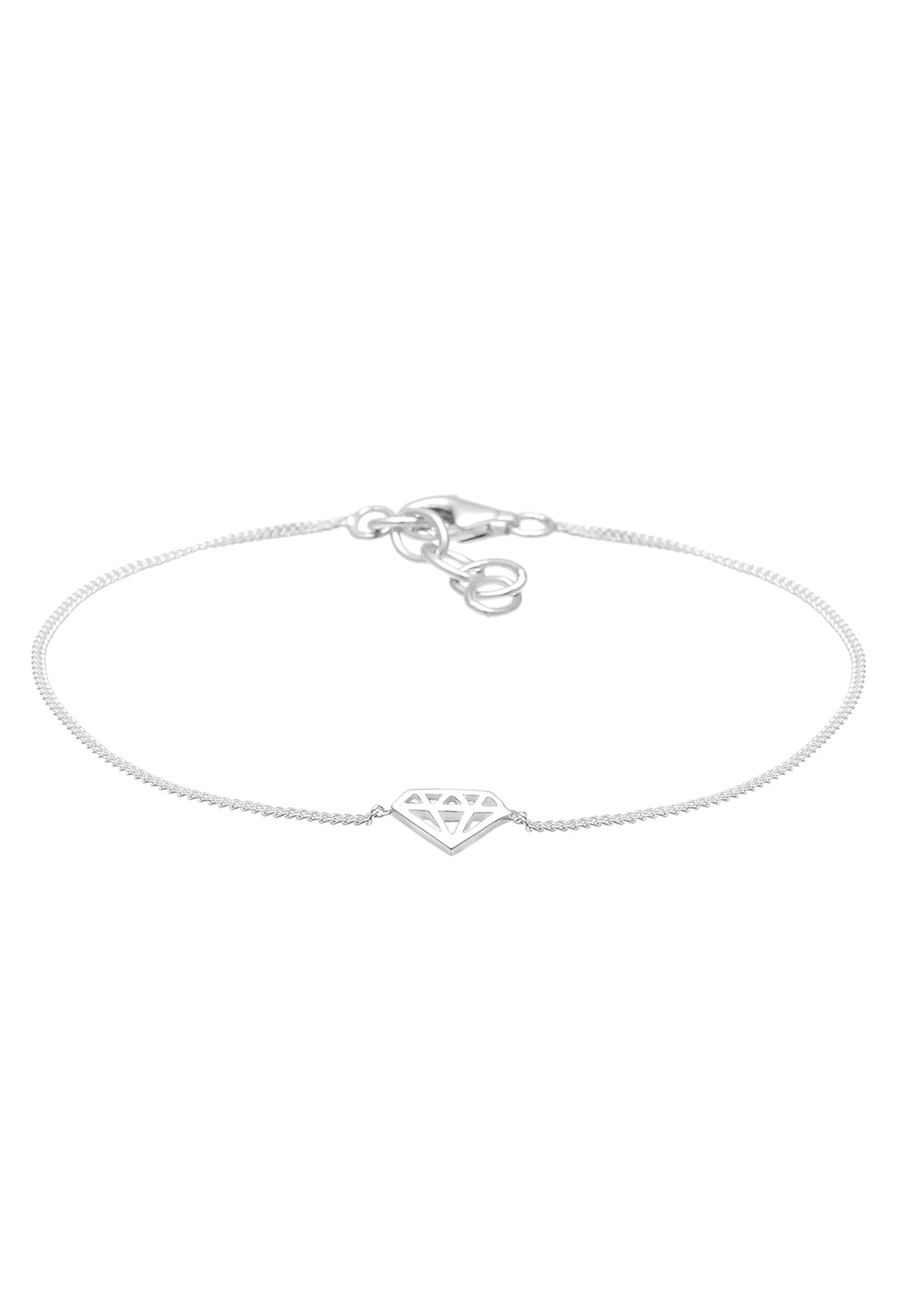Elli Women's 925 Sterling Silver Xilion Cut Bracelet Length of 17 cm