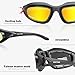 AULLY PARK Polarized Motorcycle Riding Glasses Black Frame with 4 Lens Kit for Outdoor Activity Sport