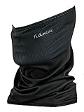 Fishmasks Single Layer Neck Gaiter - Lightweight, Fishing Protection From Sun, Wind And Moisture - Made In USA - UPF 50+ Moisture-Wicking Fabric - Black