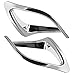 Rear Bumper Fog Light Lamp Cover Trim for Toyota Highlander 2014 2015 2016 2017 2018 Chrome Plated ABS Pair