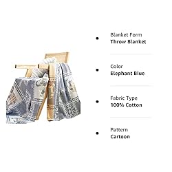 MEJU Elephant Check Geometric Muslin Lightweight