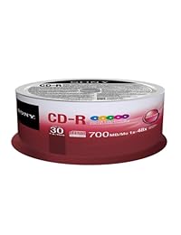 Sony 30 CDQ80 X P CD-R 48 x 80 min 700MB Color Spindle Disco compacto, 30-Pack