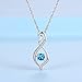 ELDA & CO. Birthday Gifts for Wife March Birthstone Blue Aquamarine Necklace Mom Women Forever Love Infinity Sterling Silver Jewelry
