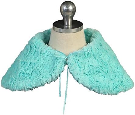 Angels Garment Baby Girls Mint Blue Short Faux Fur Shoulder Collar Cape 24M