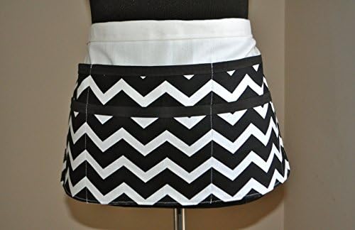 Black and white chevron apron for teacher apron