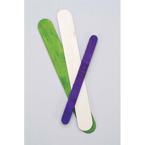 Natural Jumbo Wood Craft Sticks 6" Length (500)