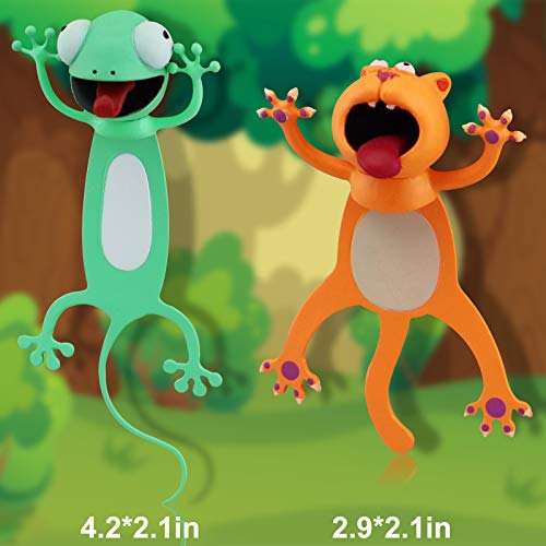 Wacky Bookmarks,3D Cartoon Bookmark Funny and Original Bookmark,Boys and Grils Cute Bookmarks(2Pcs)