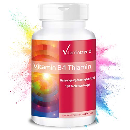 Vitamin B1 100mg 180 Tabletten ! FÜR 6 MONATE ! vegan