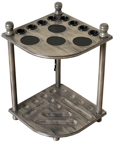 Pool Cue Rack Hold up to 8 Sticks & Billiard Accessories. Floor