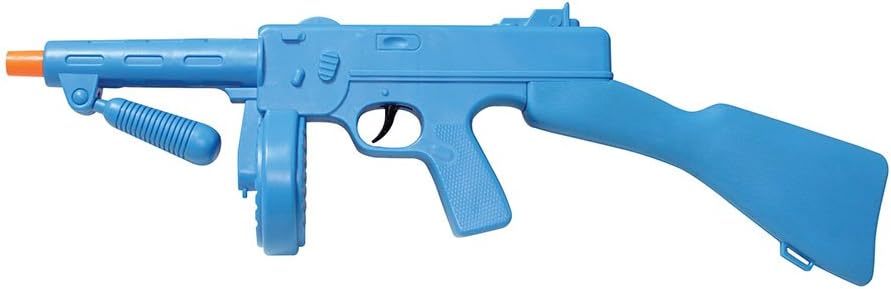 Tommy Gun Blue (New Design) Cop Cowboy Soldier Robber Novelty Plastic Toy