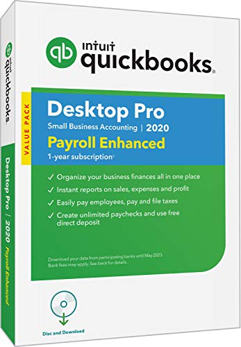 QuickBooks Desktop  Pro with Enhanced Payroll 2020  Accounting Software for Small Business with Amazon Exclusive Shortcut Guide [PC Disc] - Thumbnail 6
