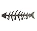 Comfify Decorative Fish Bones Wall Mounted Towel Rack Stylish Cast Iron Hanger with 4 “Fish Bones” Hooks for Towels, Robes and More - Includes Screws and Anchors - in Brown