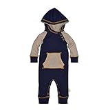 Burt's Bees Baby Baby Boys' Long Sleeve Organic Hooded Coverall
