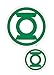 Enjoy It DC Comics Green Lantern Logo Car Stickers, 2 pieces, Outdoor Rated Vinyl Sticker Decal