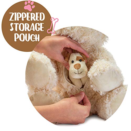 Prextex Plush Dog Toys Stuffed Animal with 3 Dogs Baby Stuffed Animals