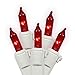 Vickerman 100 Red Mini Christmas Lights - White Wire