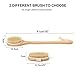COOBA Dry Body Brushing Bath Brush Set Include Long Handle and Oval Shaped Handy Palm Body Brush 100% Natural Bristles Good for Health and Beauty