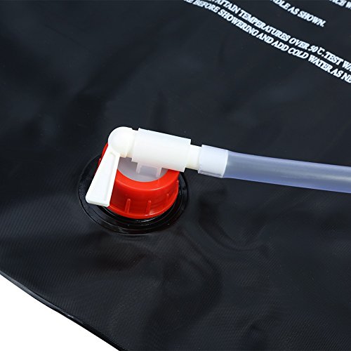 VGEBY 20 liter douche tas op zonne-energie, pvc, watertas met sproeier, voor outdoor, camping, reizen - Image 8