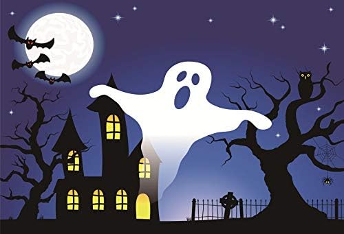 Amazon Com Baocicco 10x7ft Vinyl Halloween Cartoon Backdrop Gloomy Scene Photography Background Scary Night Ghost Haunted House Full Moon Forest Bat Children Baby Adult Portraits Photo Studio Camera Photo