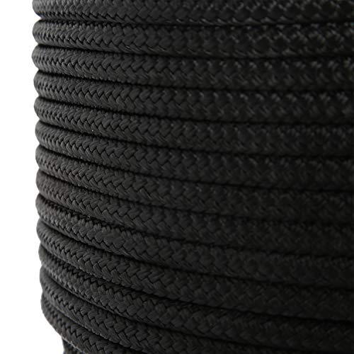 image for NovelBee 3/8 Inch X 300 Feet Double Braid Nylon Anchor Line with Stain