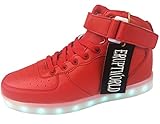 ERUPTWORLD Women Men Lace Up Lightweight USB Charging LED Sneakers Light up Shoes